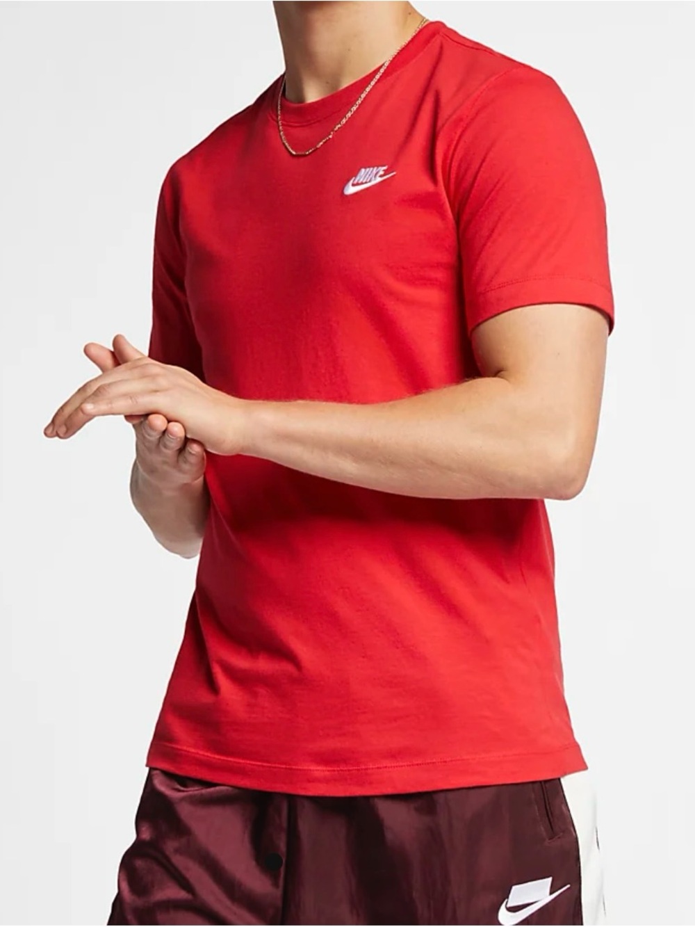 Nike Sportswear Club Men's T-Shirt AR4997-657 University Red Size L